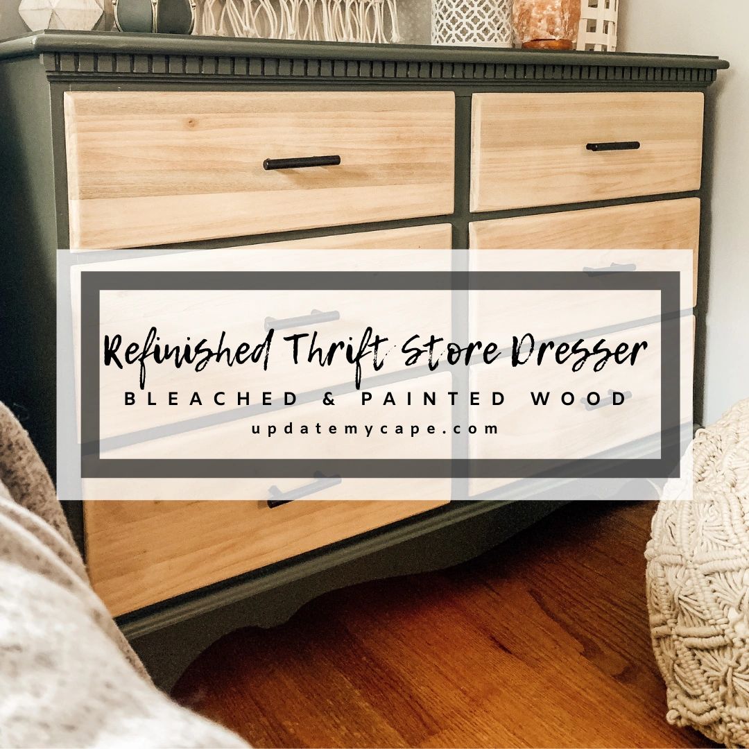 Natural wood clearance and black dresser